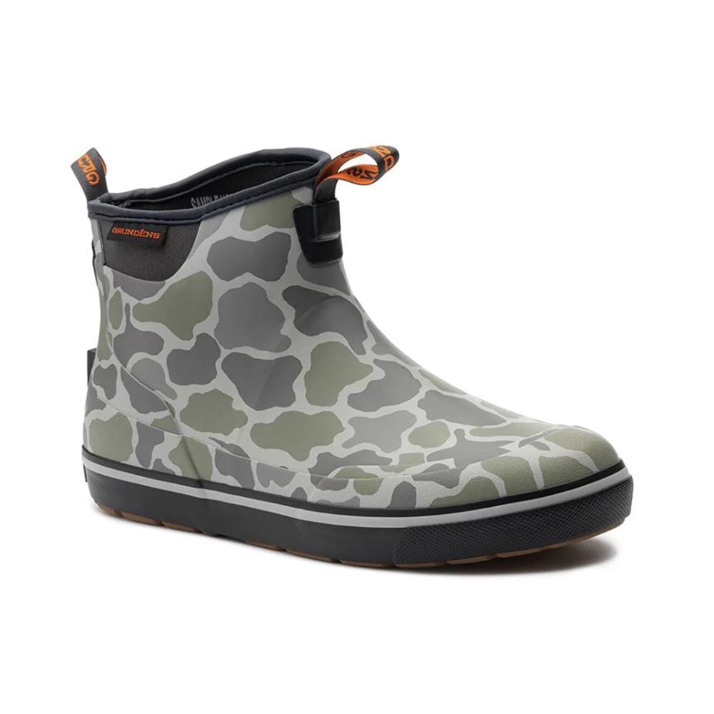 Grundens DeckBoss Ankle Boot Men's in Tea Duck Camo